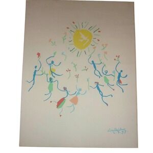 Vintage Pablo Picasso La Ronde de la Jeunesse Lithograph Print Mourlot 1959